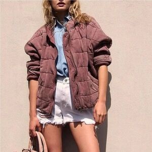 Free People Dolman Quilted Knit Jacket